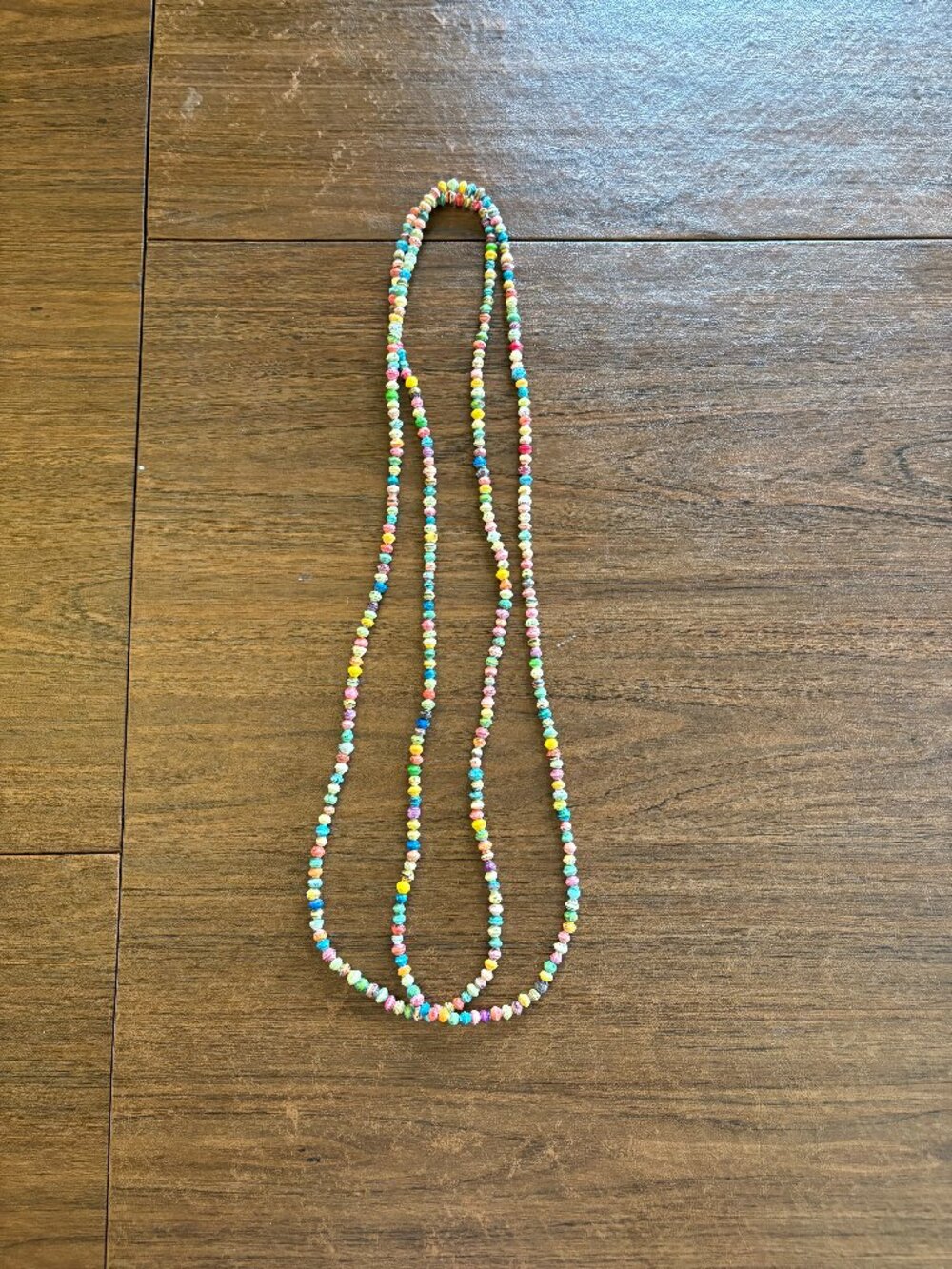 Paper bead necklace
